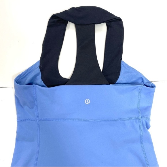 LULULEMON Scoop Neck Tank in  Color Block Blue with Gray - Picture 5 of 10